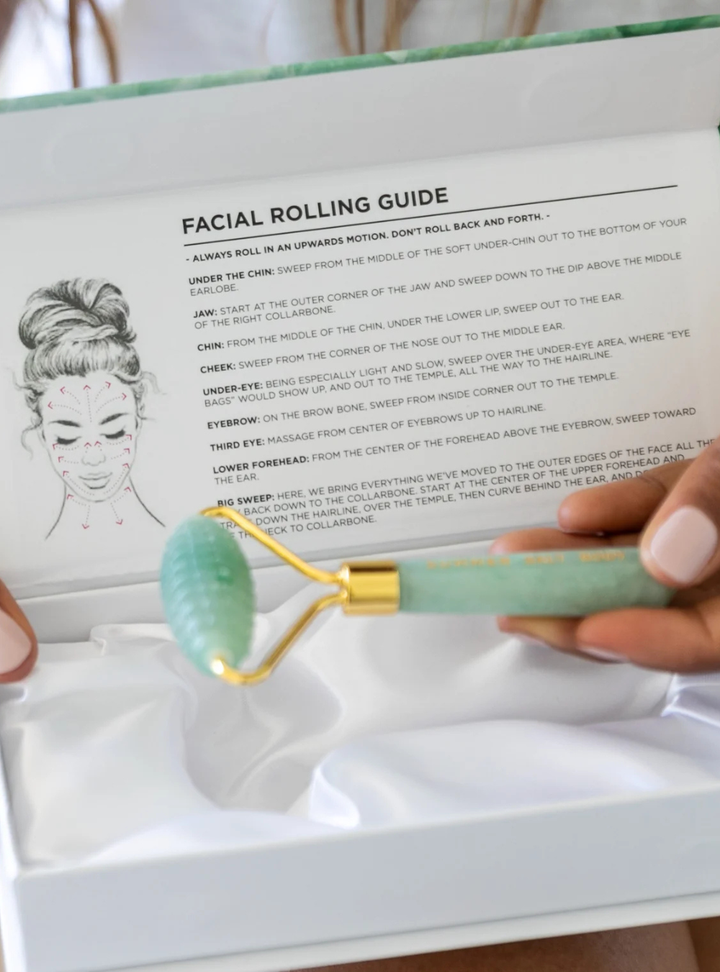 Facial Roller - Spiky Green Jade