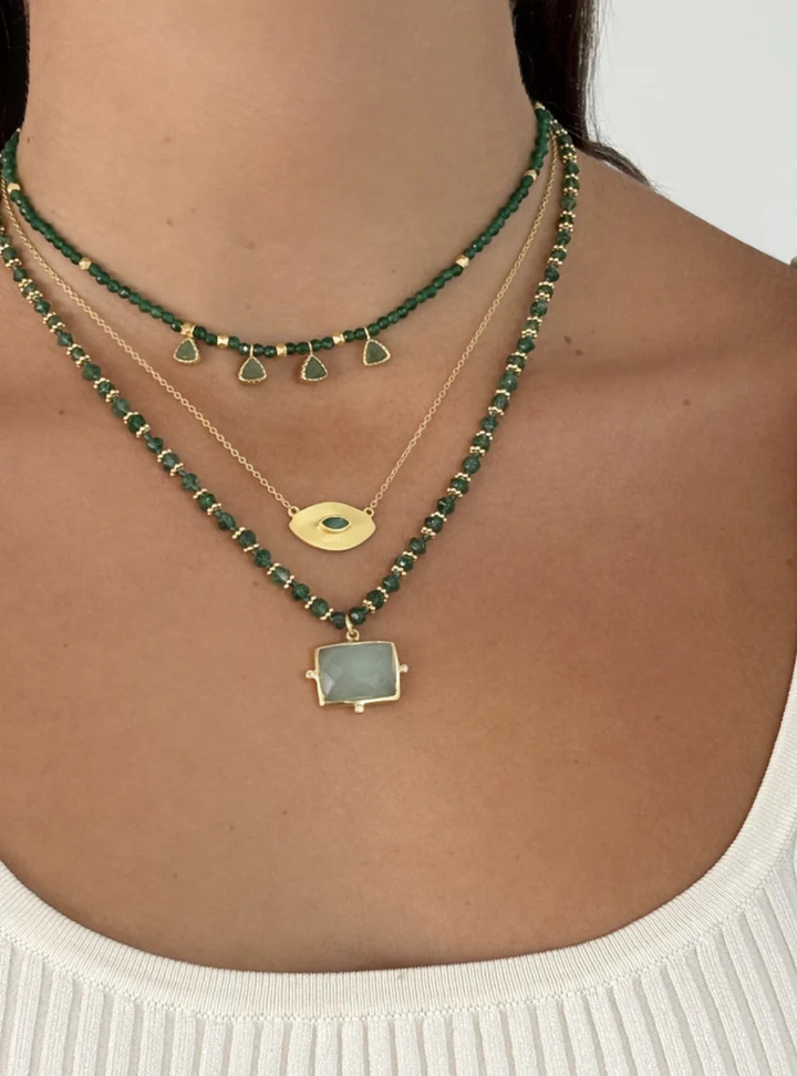 Mamounia Necklace - Green Aventurine
