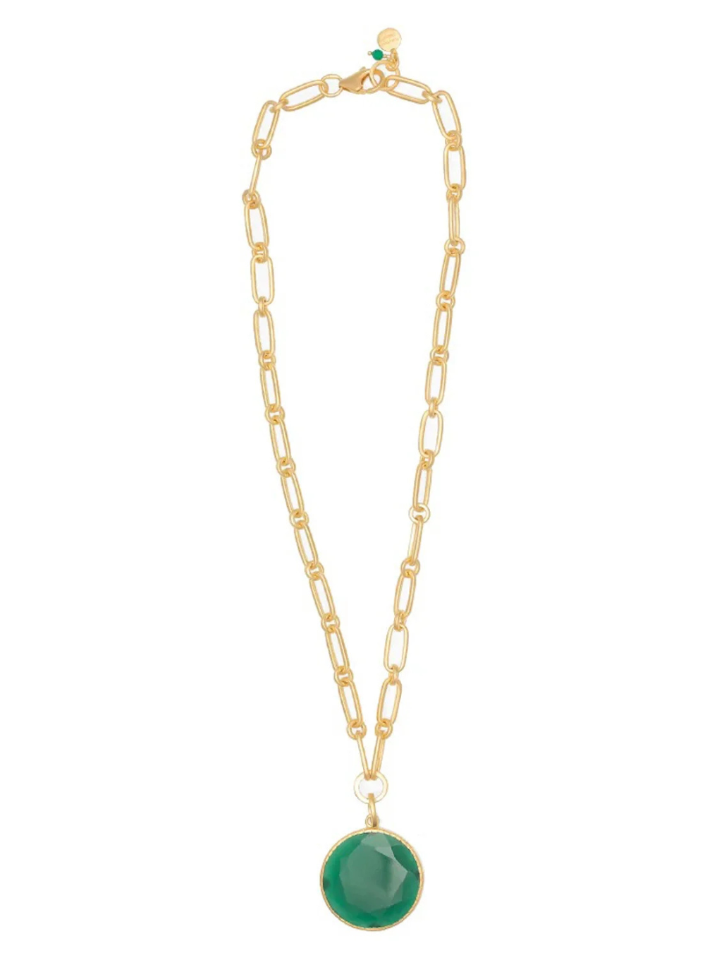 Jardin Green Onyx link chain