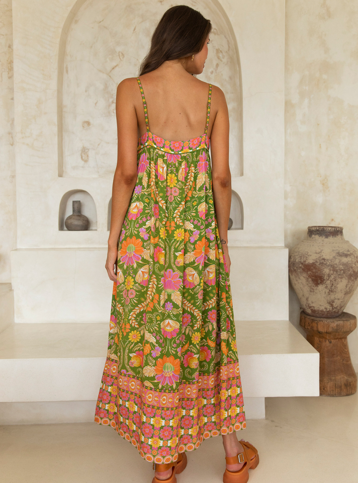 Estella Midi Dress - Guava