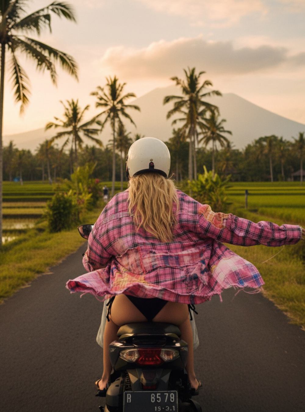 Half And Half Reworked Flannel Shirt - Pink