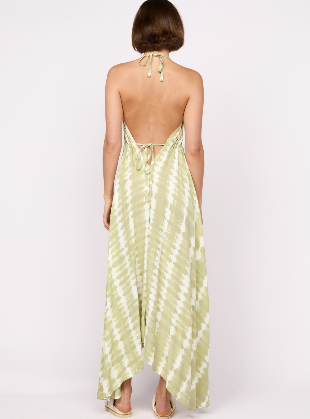 Kavala Halter Dress - Matcha Ombre