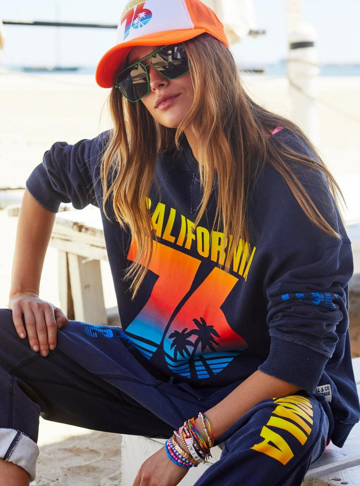 Sunset Cali Sweat - Navy