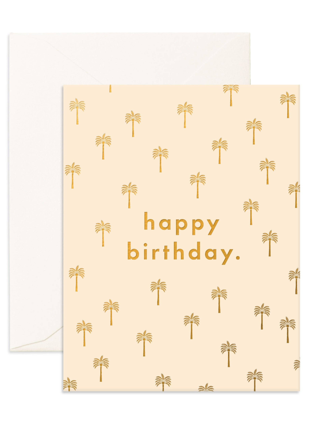 Birthday Golden Palms Greeting Card