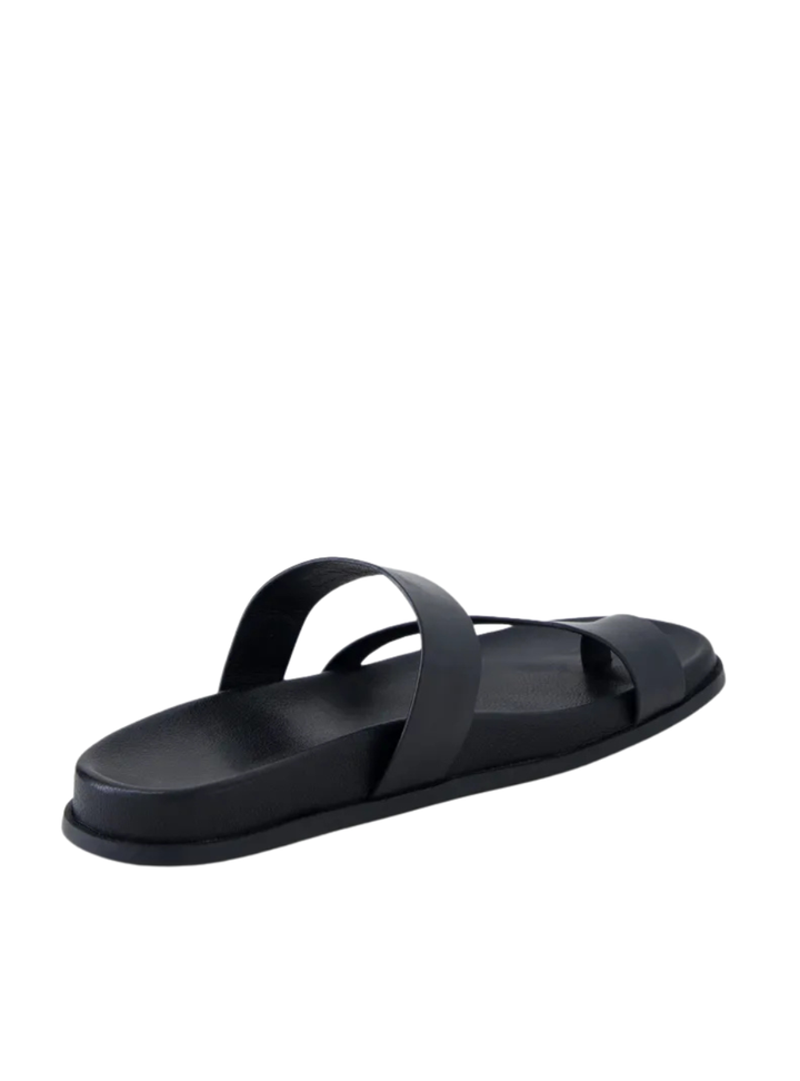 Haulen Leather Sandals - Black