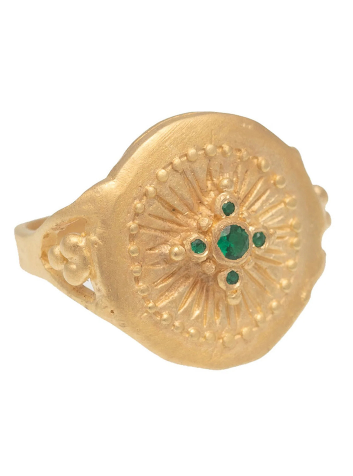 Haveli Ring - Green Zircon
