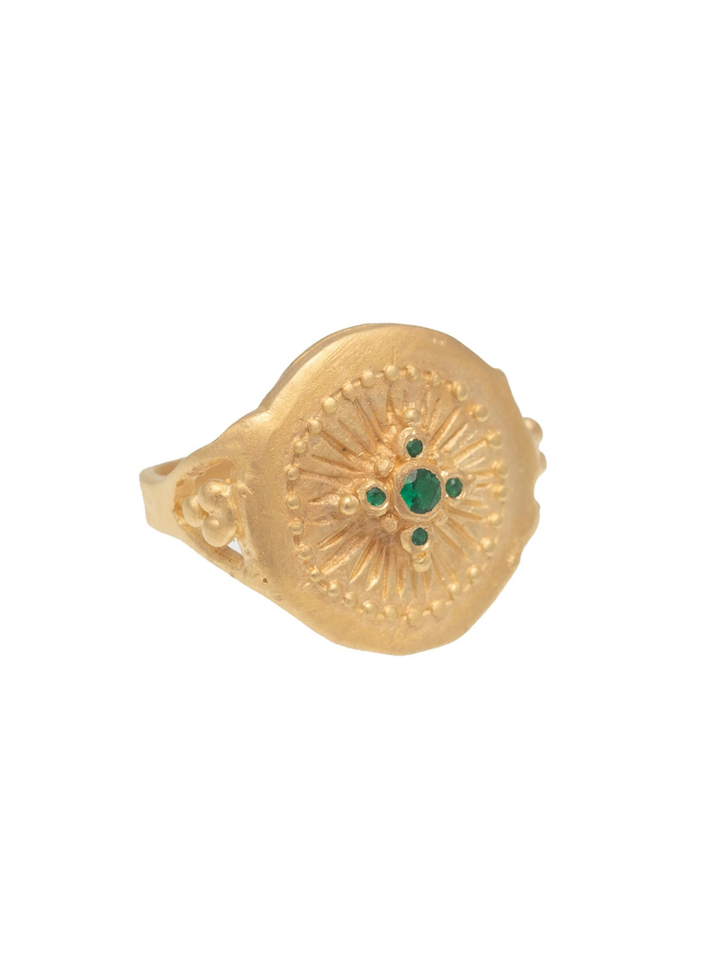 Haveli Ring - Green Zircon