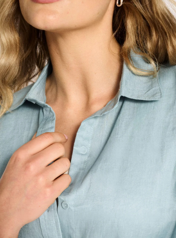 Boyfriend Shirt - Aqua Haze