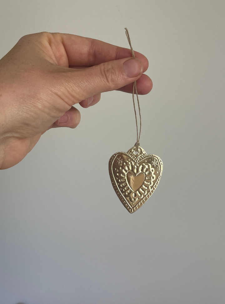 Heart Ornament - Gold Foil