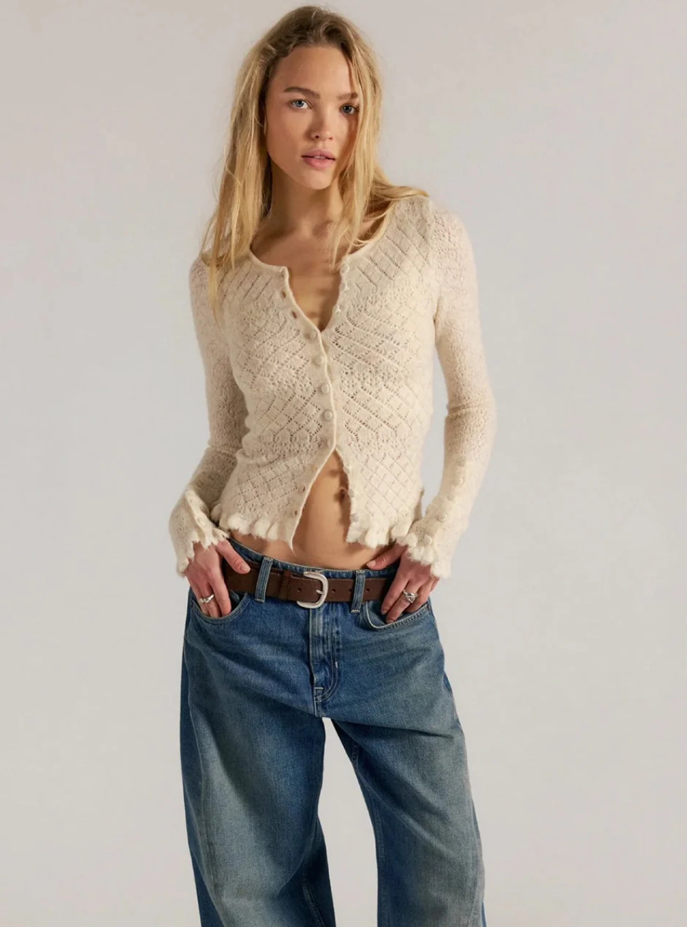 Love Cardi - Winter White Heather