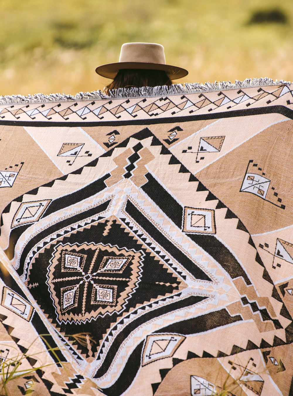 'Nowhere Man' Woven Picnic Rug/Throw