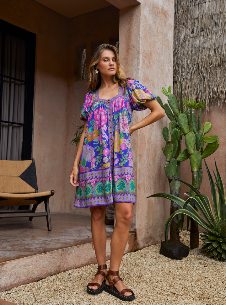 Savannah Mini Dress - Hibiscus