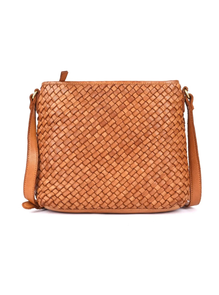 Angelica Woven Cross Body - Tan
