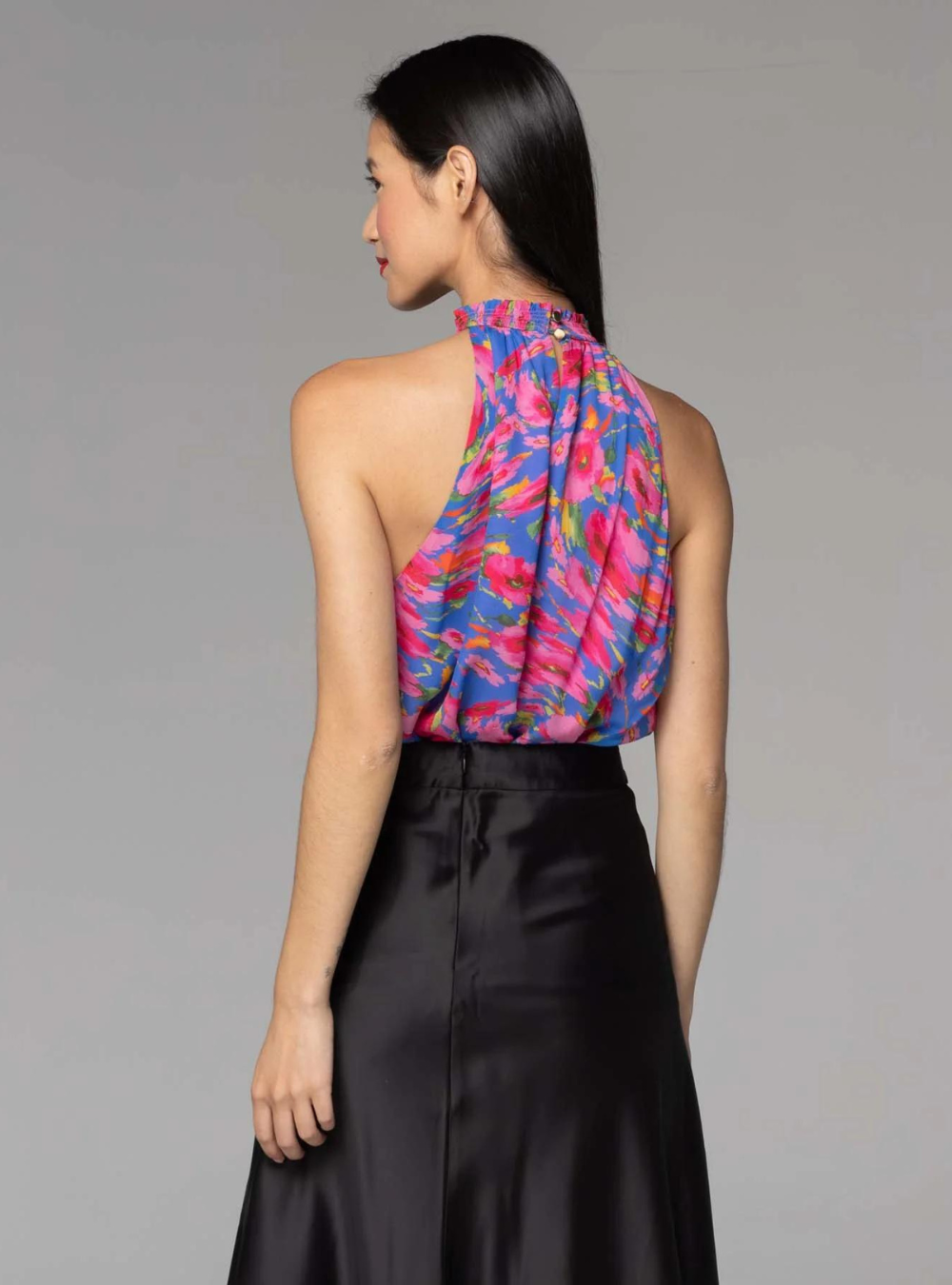 Take Me Out High Neck Top - Warp Floral