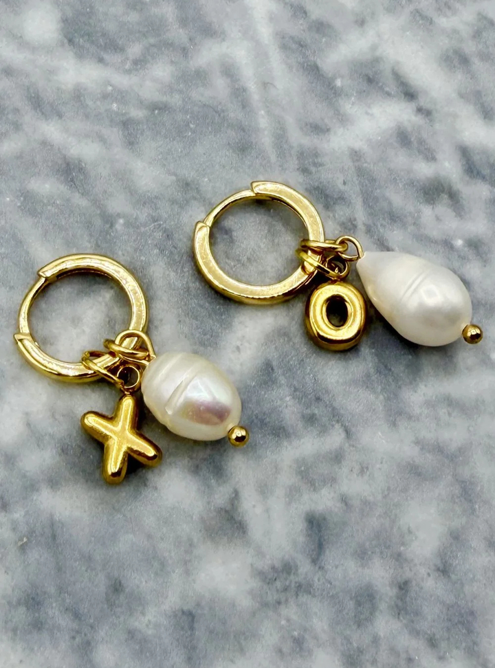 XO Charm Hoops