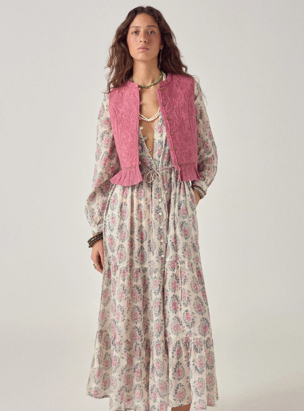 Mia Vest - Peonia Pink