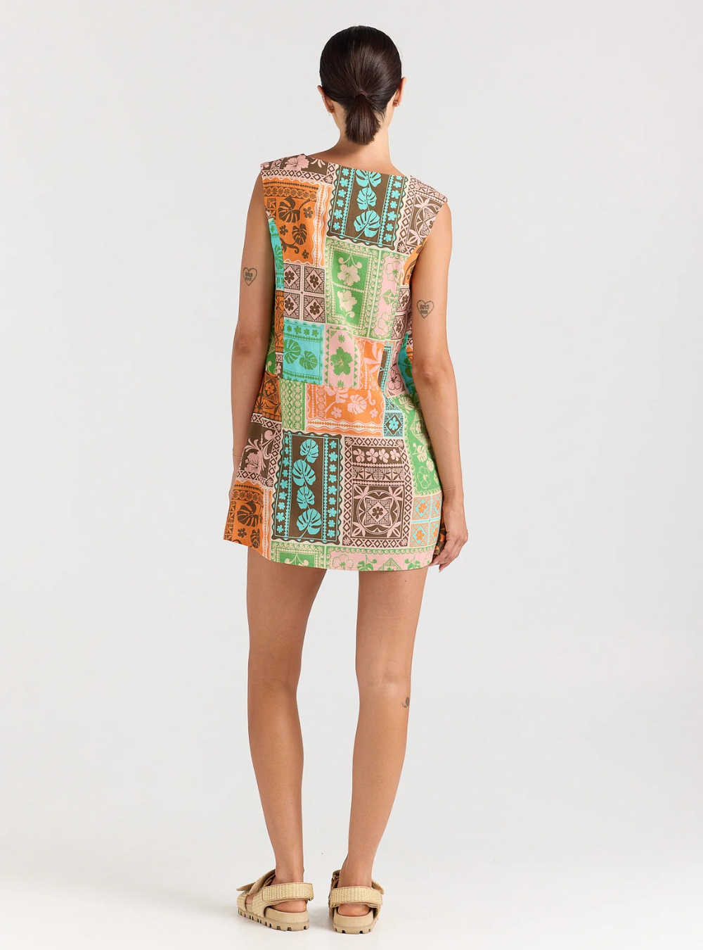 Ibisco V Button Up Dress - Sunset