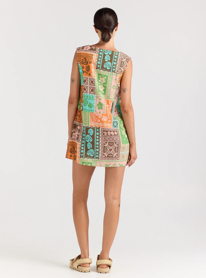 Ibisco V Button Up Dress - Sunset