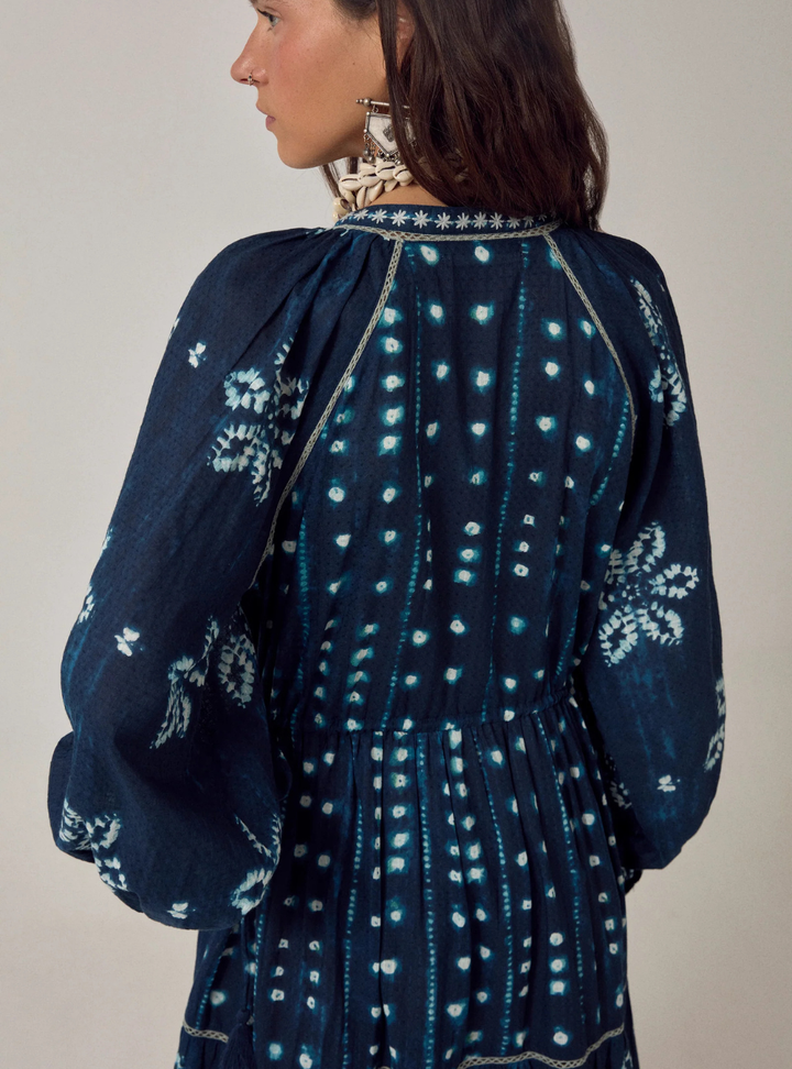 Kumo Dress - Shibori Ink
