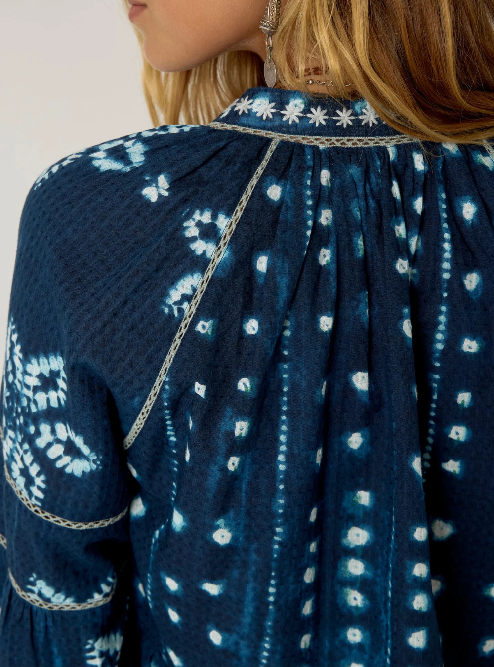 Sora Blouse - Shibori Ink
