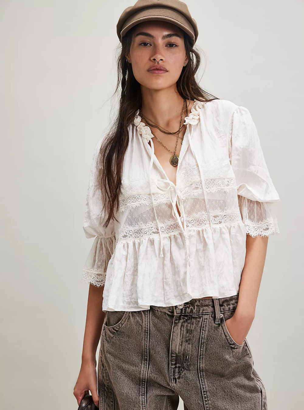 Forever Young Bed Jacket - White Alyssum