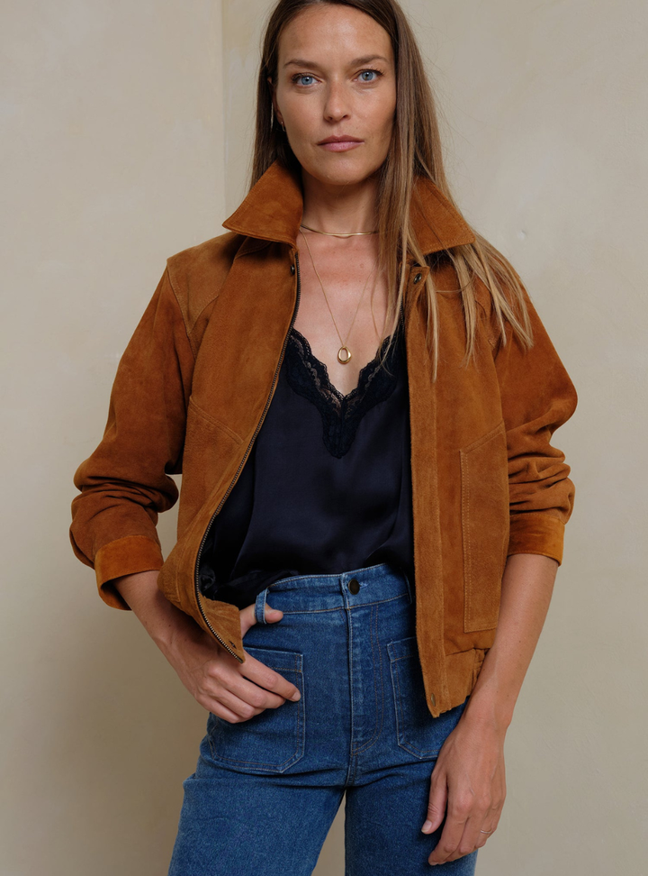 Zephyr Suede Jacket - Havana Cuba