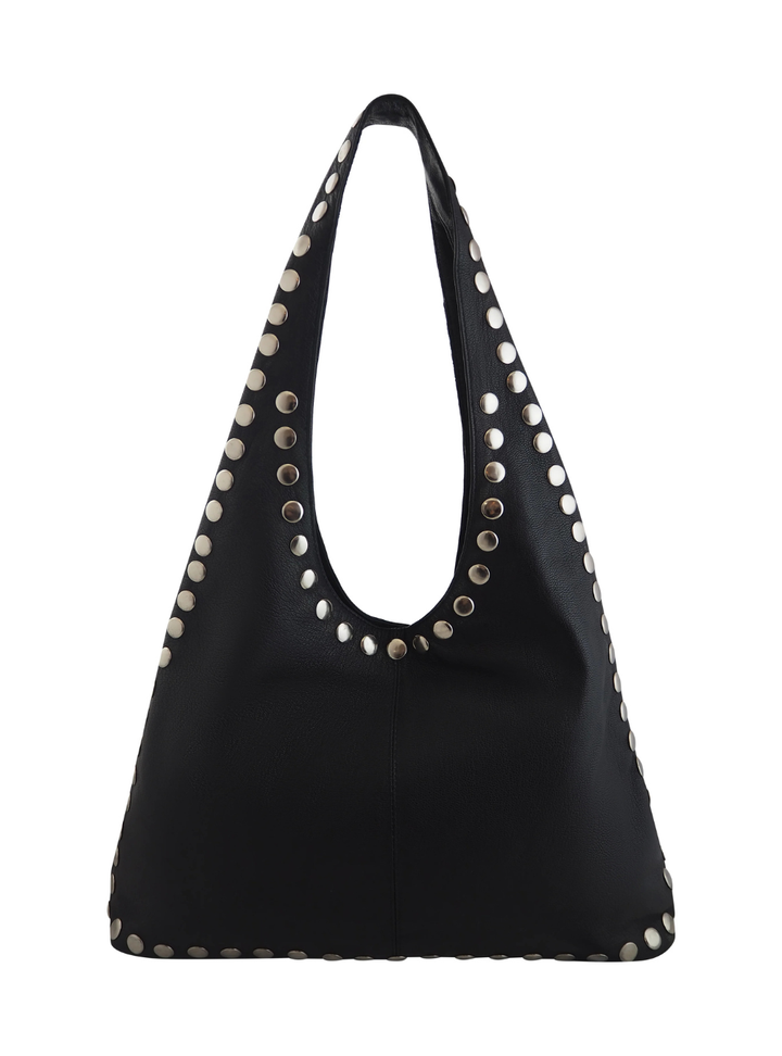 Jenna Studded Hobo - Black