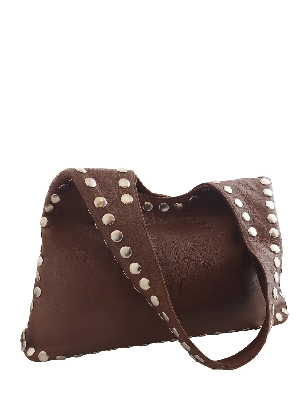 Jenna Studded Hobo - Chocolate