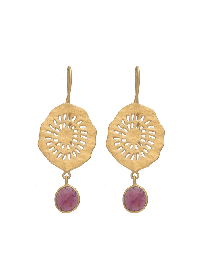 Johari Earrings - Pink Tourmaline