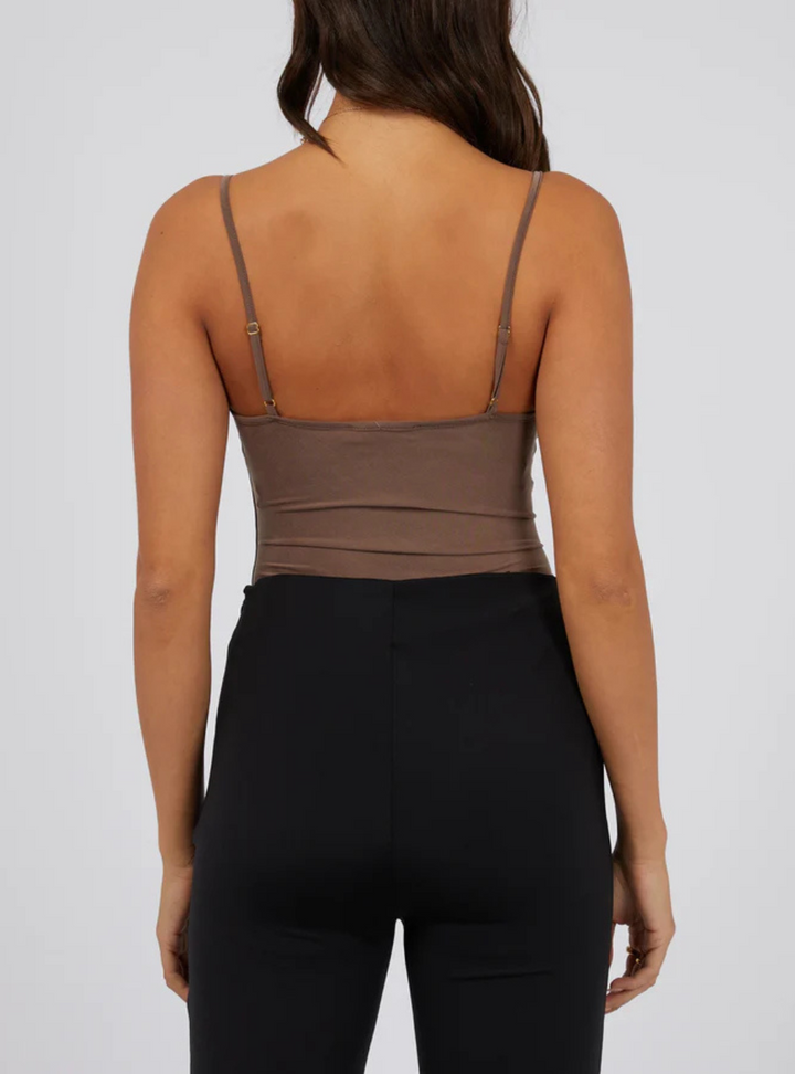 Luxe Ruched Bodysuit - Brown