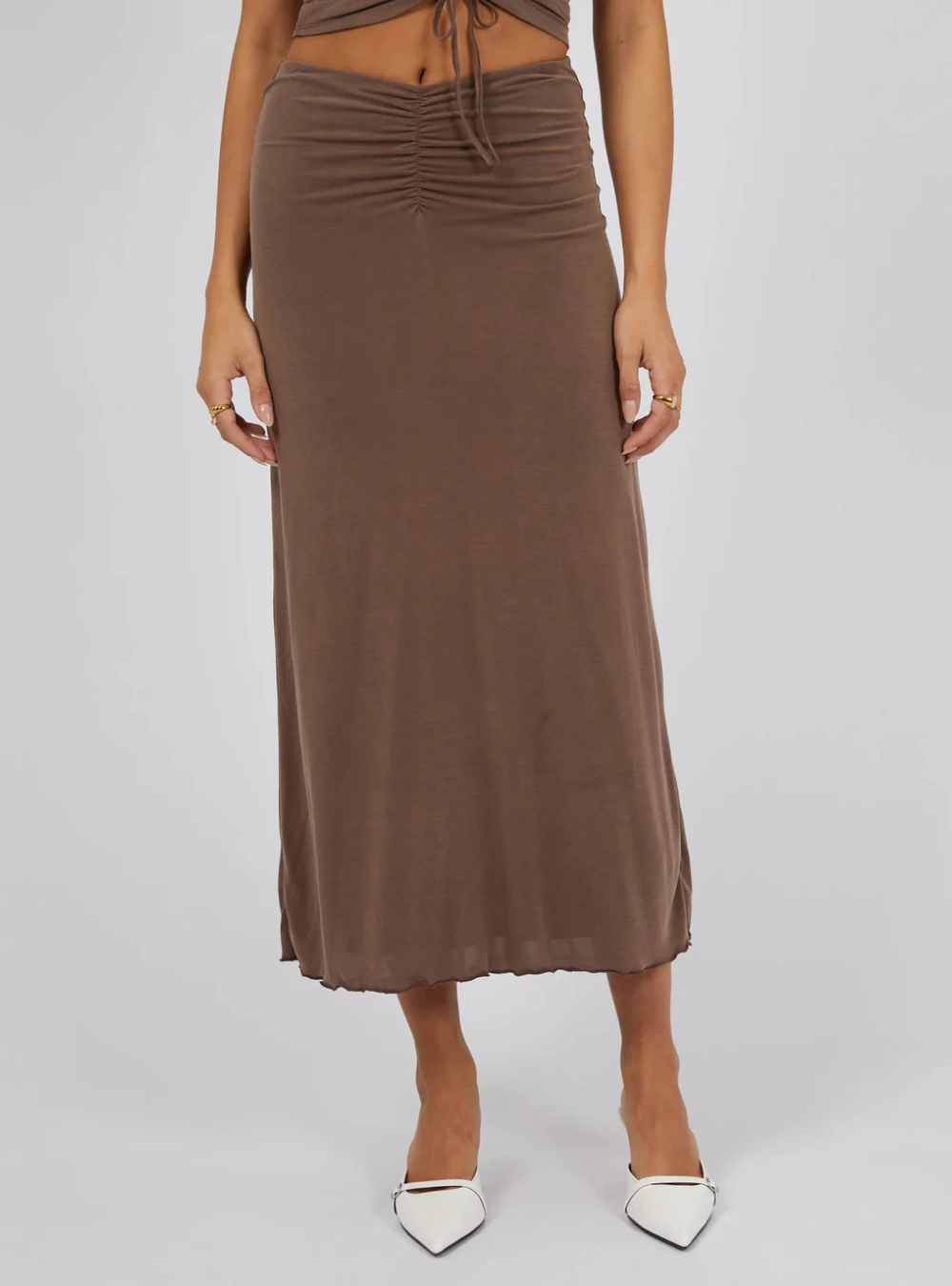 Luxe Maxi Skirt - Brown