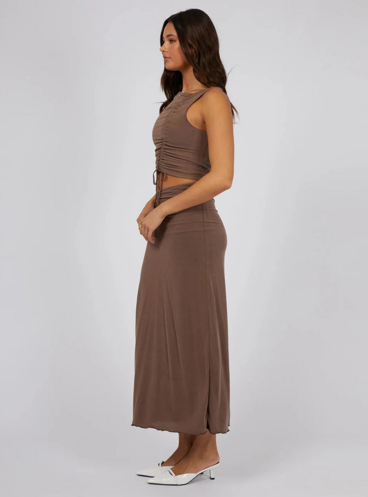 Luxe Maxi Skirt - Brown