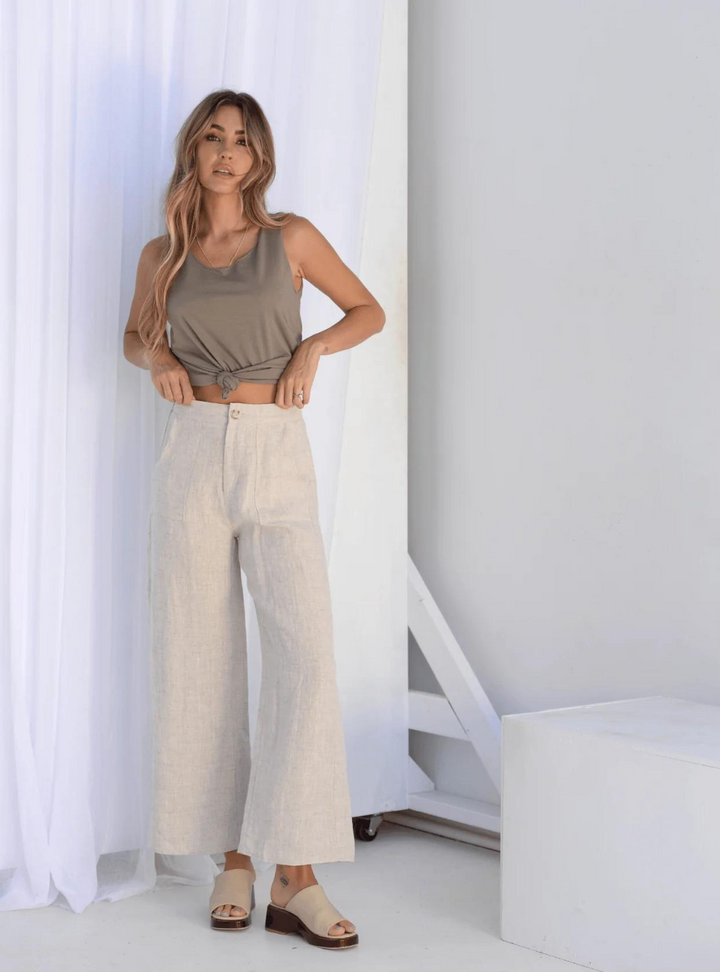 Jude Linen Pants - Natural (Restocked)