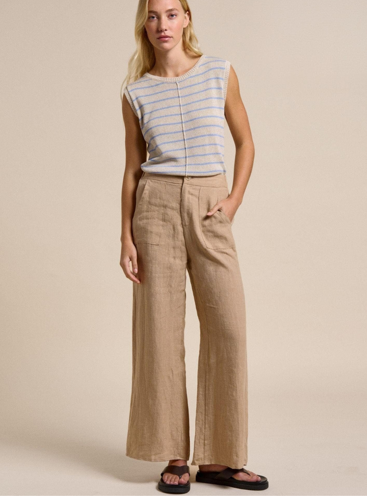 Jude Linen Pants - Taupe