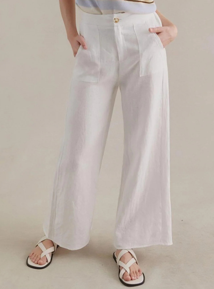 Jude Linen Pants - White