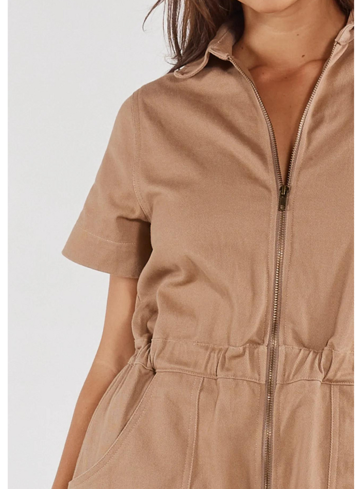 Adalita Denim Jumpsuit - Mocha