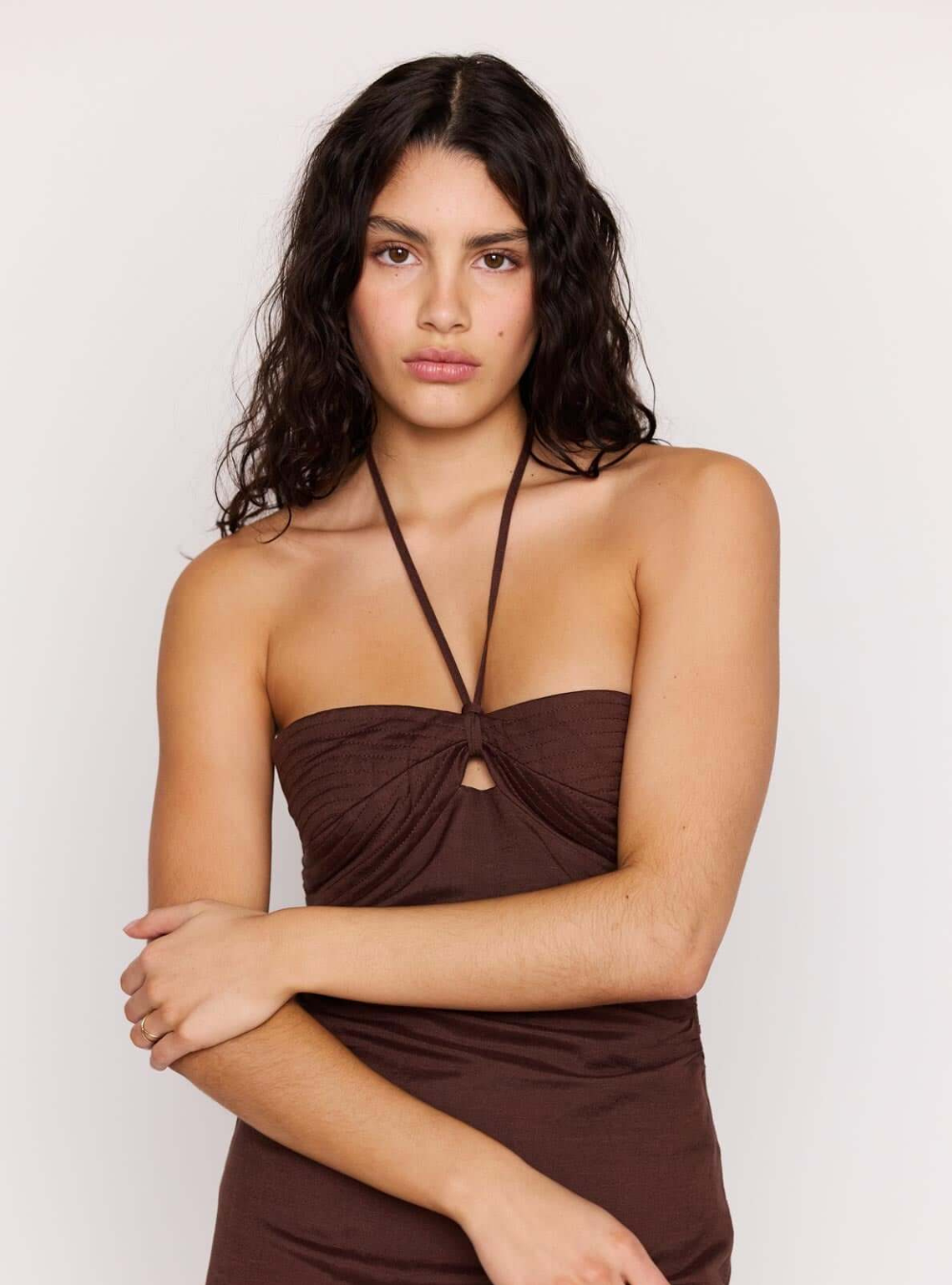 Kaia Mini Dress - Chocolate