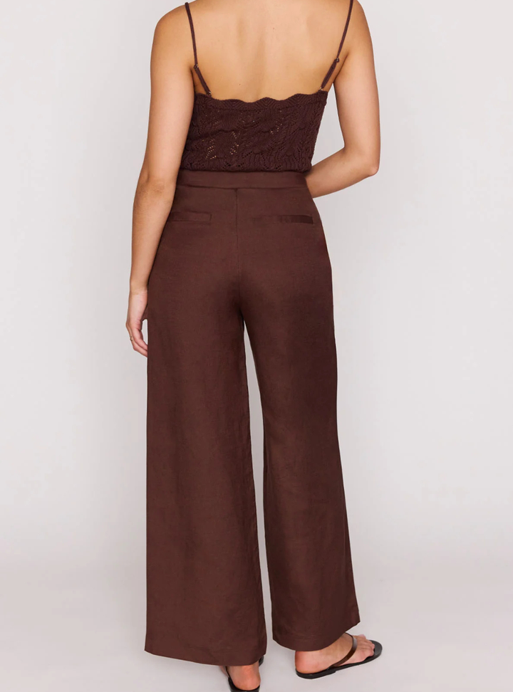 Kaia Wide Leg Pants - Chocolate