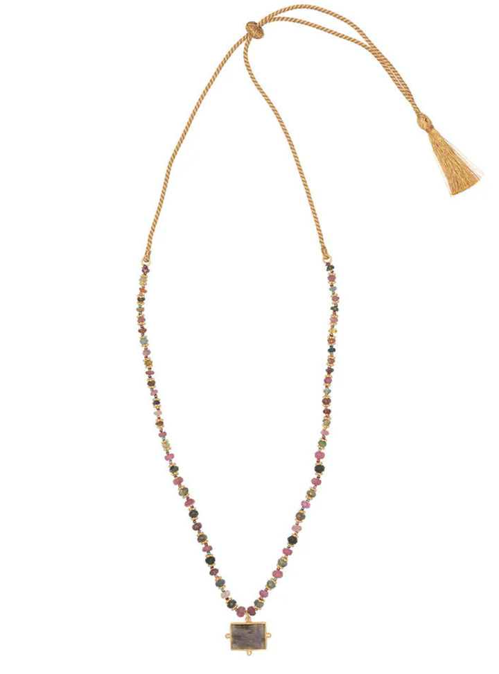 Kasbah Necklace - Labradorite & Multi Tourmaline
