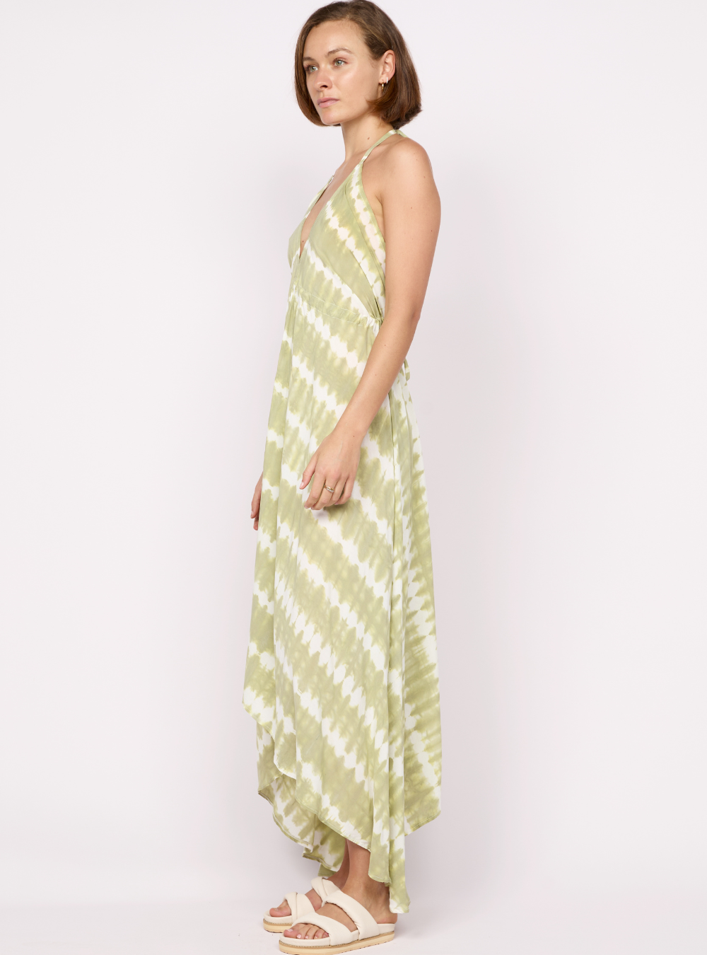 Kavala Halter Dress - Matcha Ombre