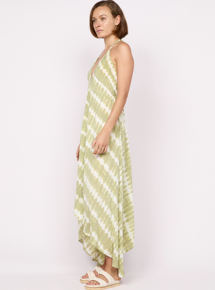 Kavala Halter Dress - Matcha Ombre