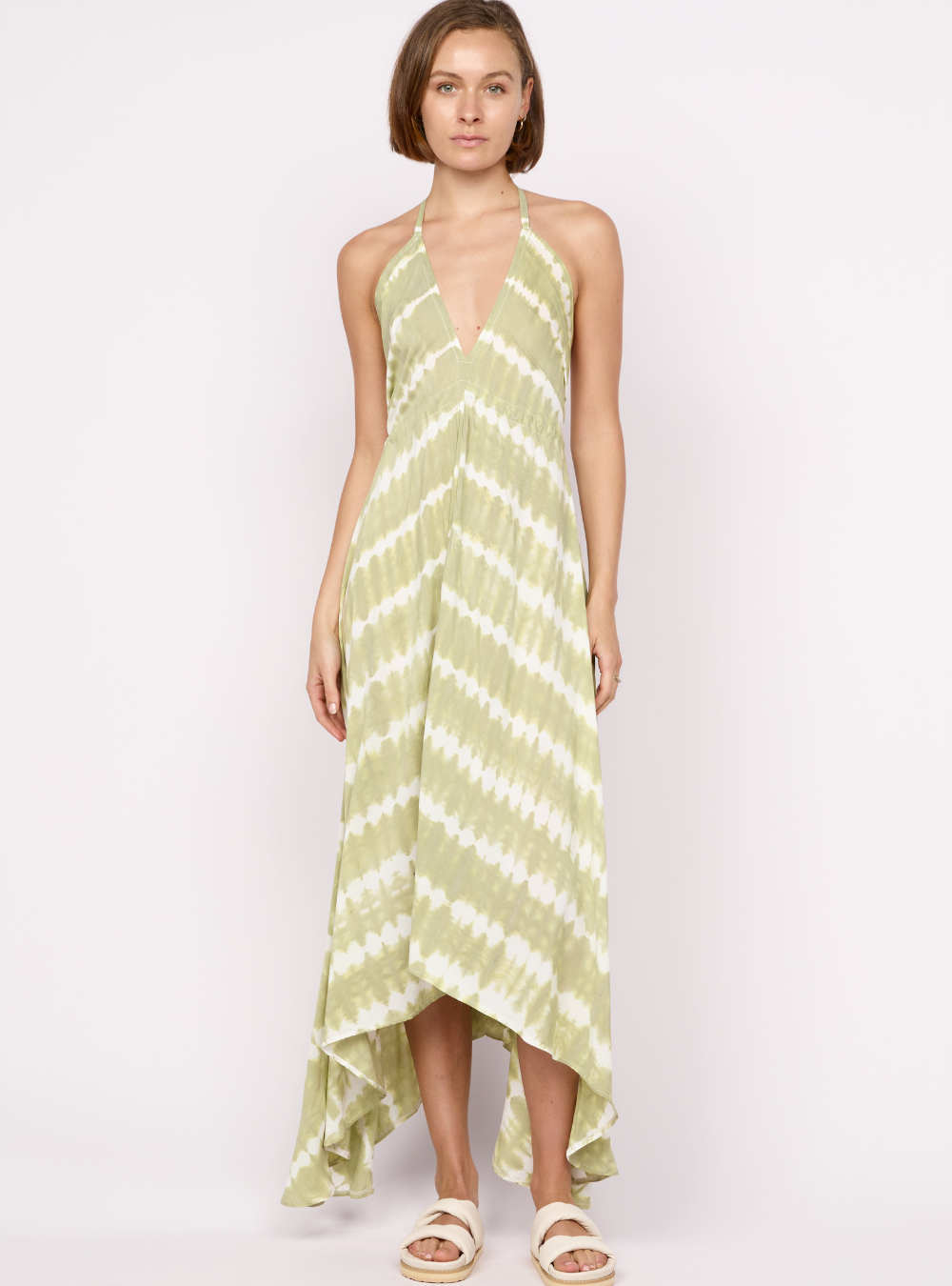 Kavala Halter Dress - Matcha Ombre