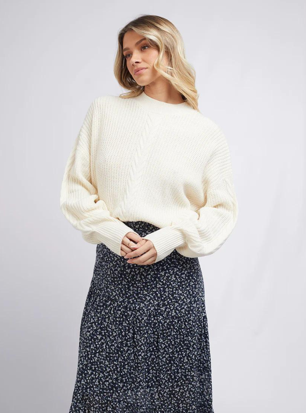 Rumi Knit Sweater - Vintage White