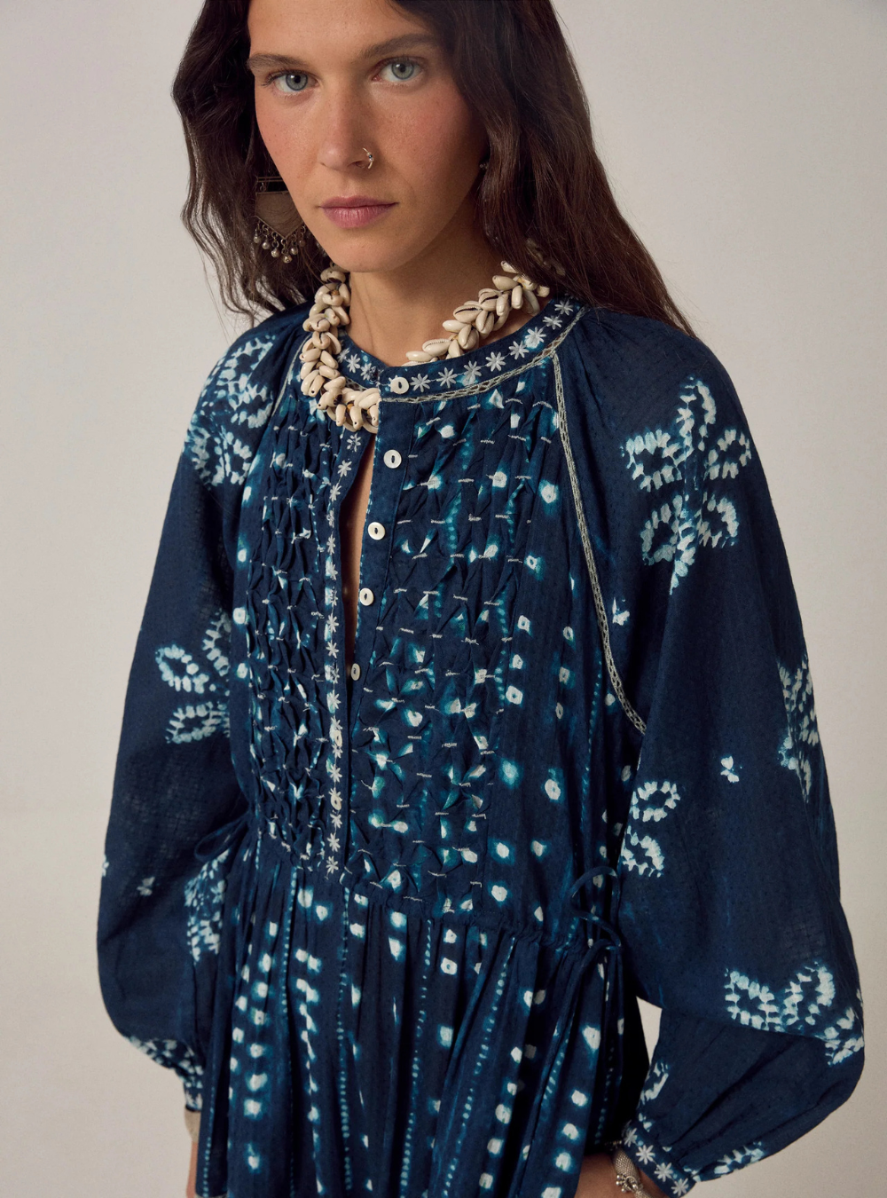 Kumo Dress - Shibori Ink