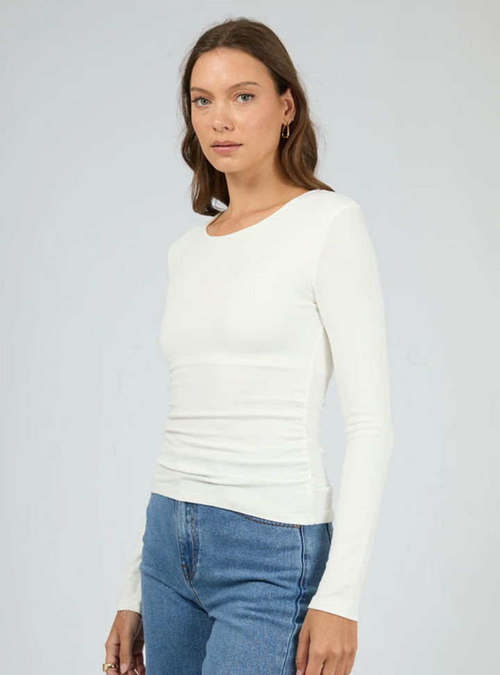 Kylie Long Sleeve Top - Vintage White