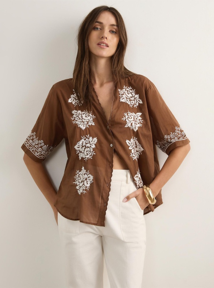 Rosalie Blouse - Cocoa