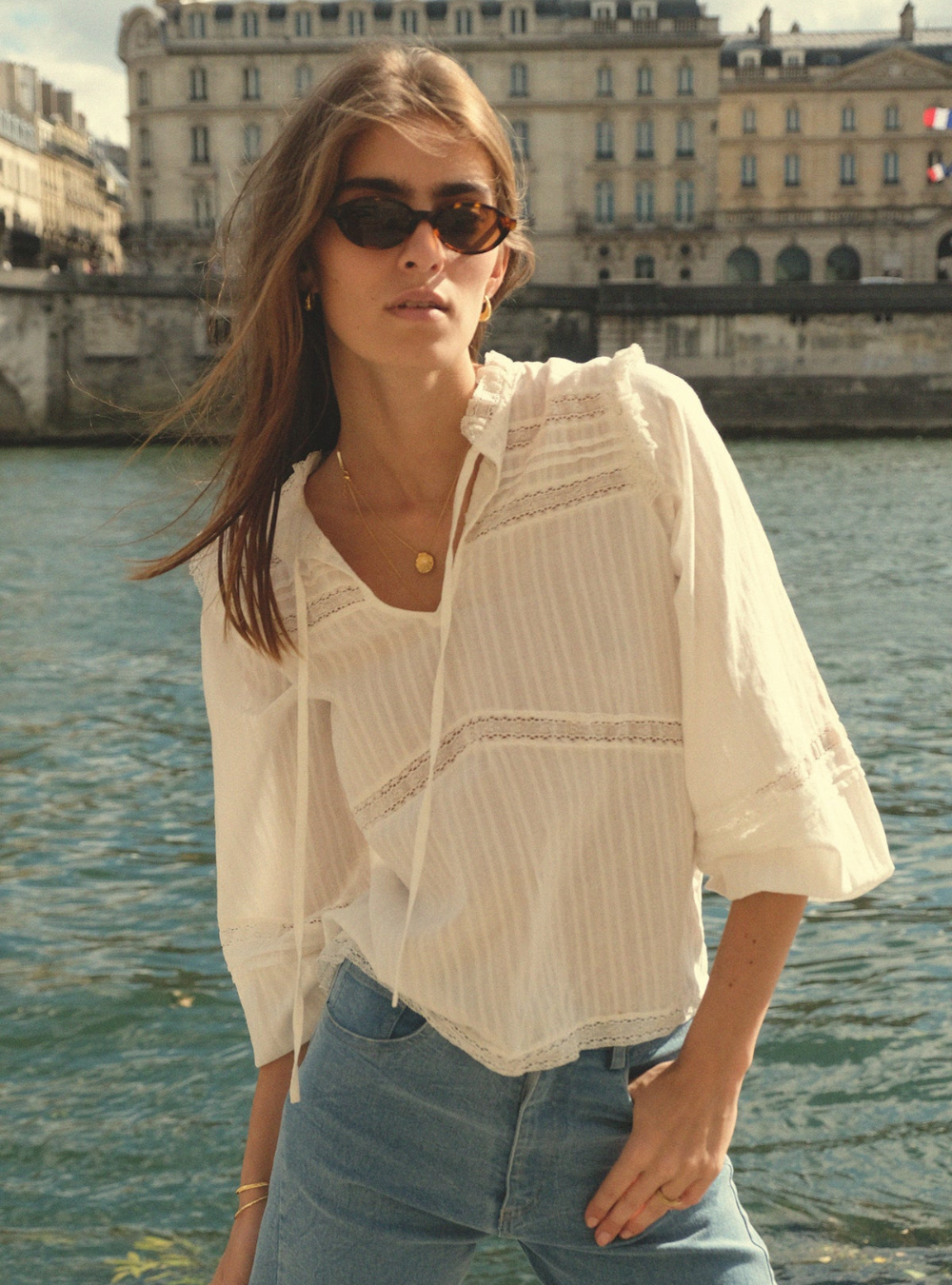Azalea Lace Top - White