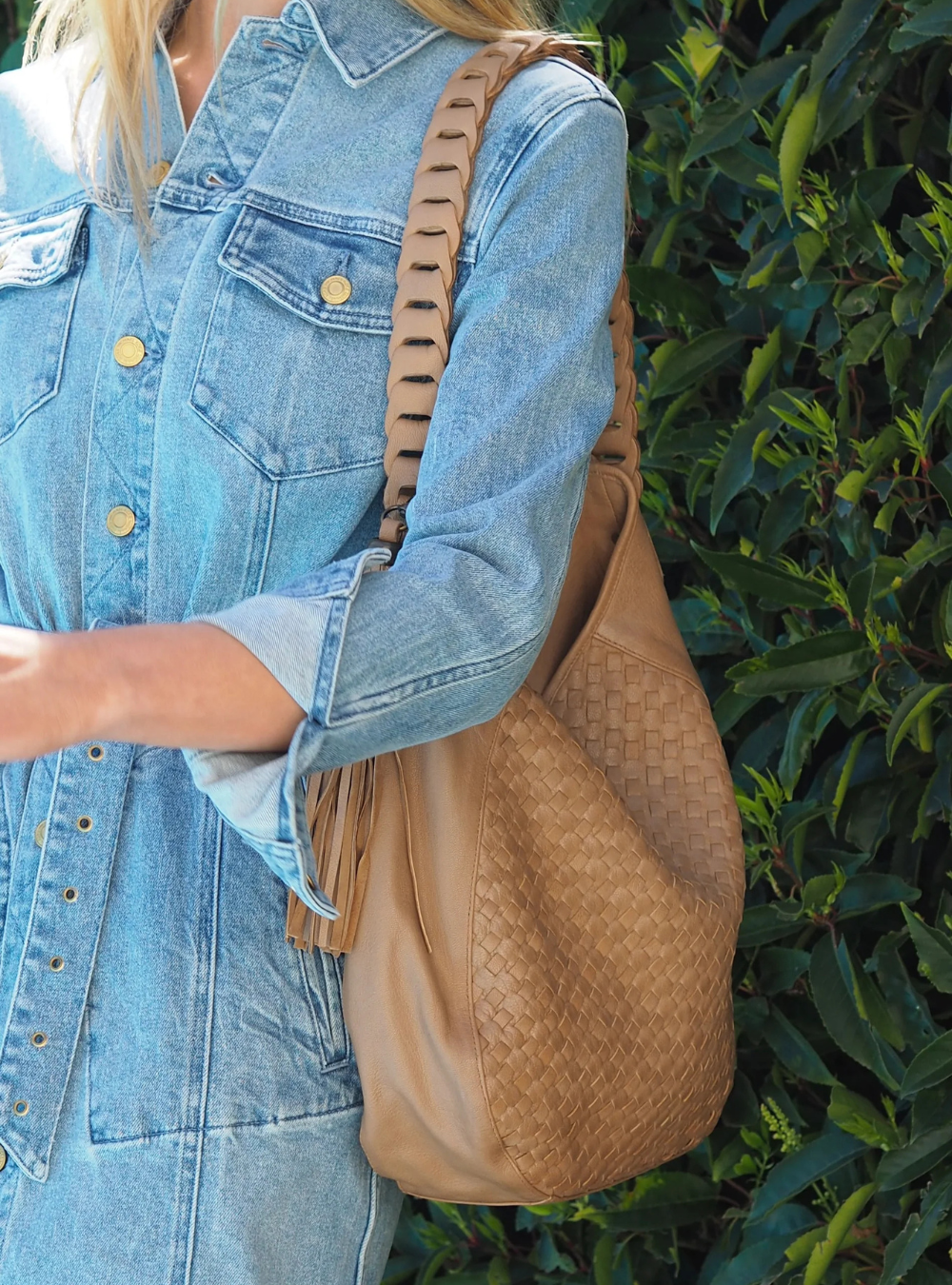 Lana Woven Hobo - Mocha