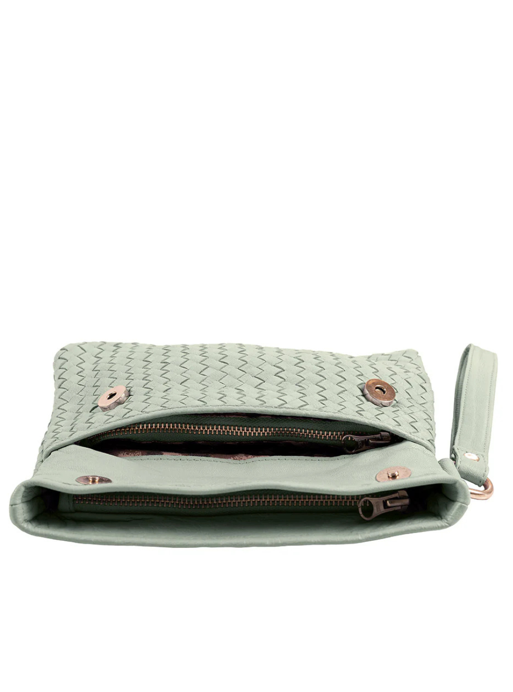 Luna Weave Clutch - Mint