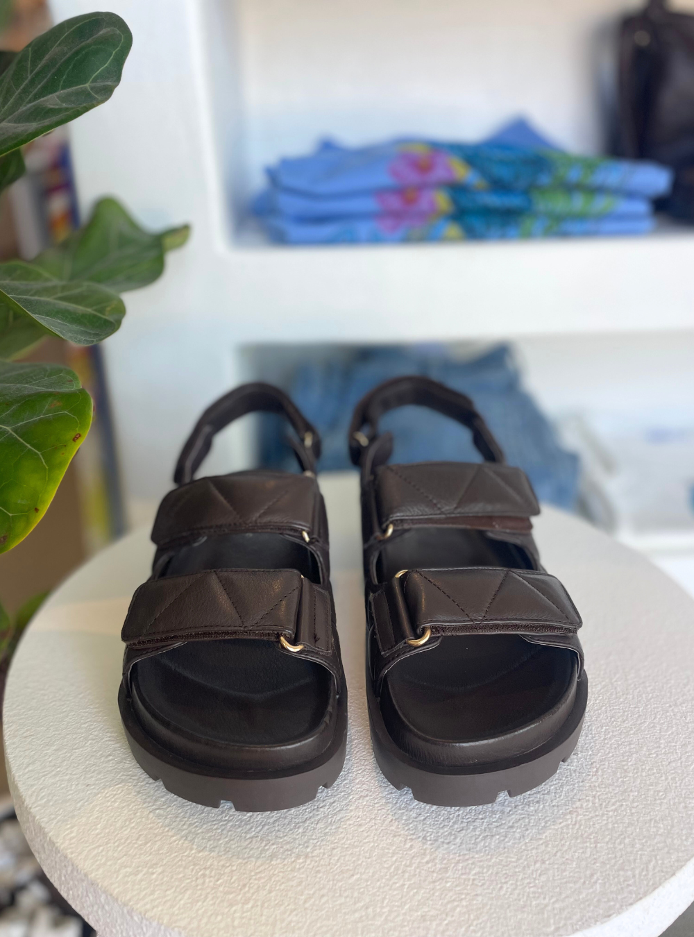 Ulyssa Sandal - Choc Leather